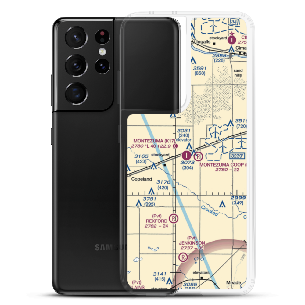 Montezuma Municipal Airport (K17) VFR Sectional Samsung Case Samsung Galaxy S21 Ultra model shown