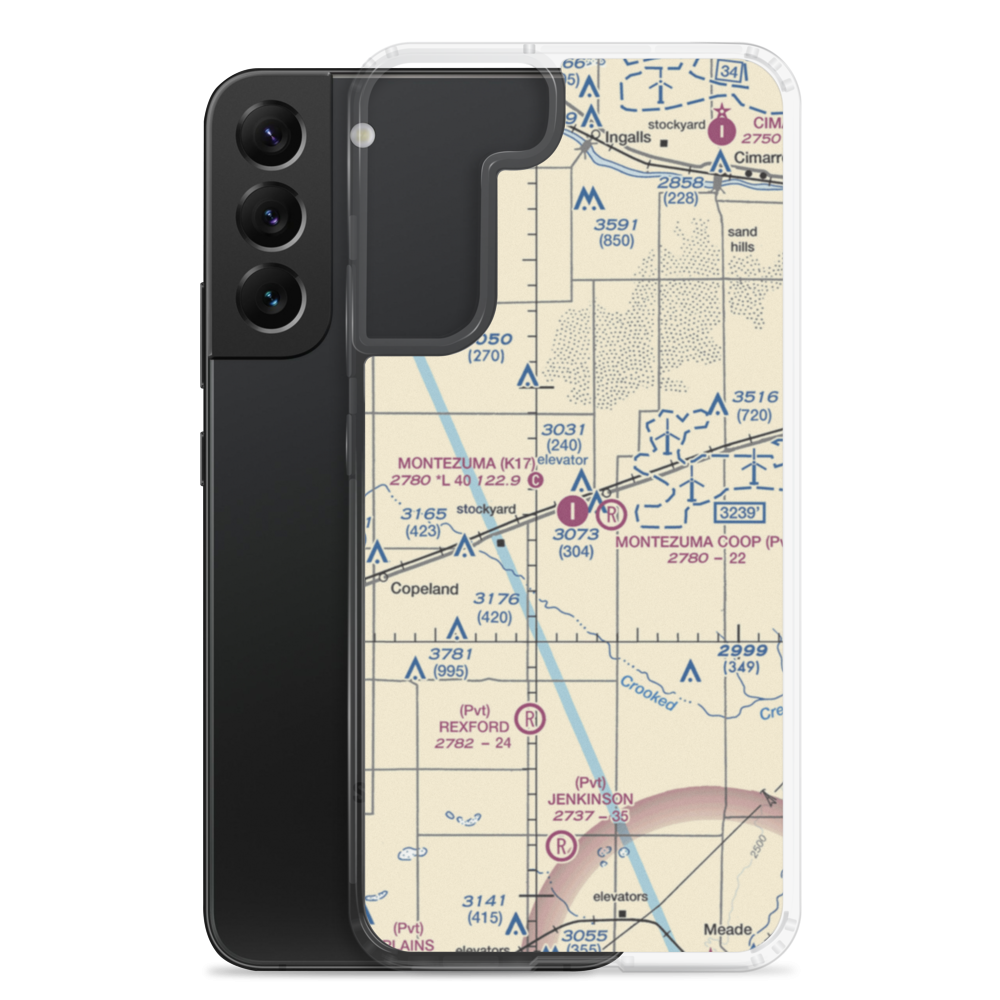 Montezuma Municipal Airport (K17) VFR Sectional Samsung Case Samsung Galaxy S22 Plus model shown