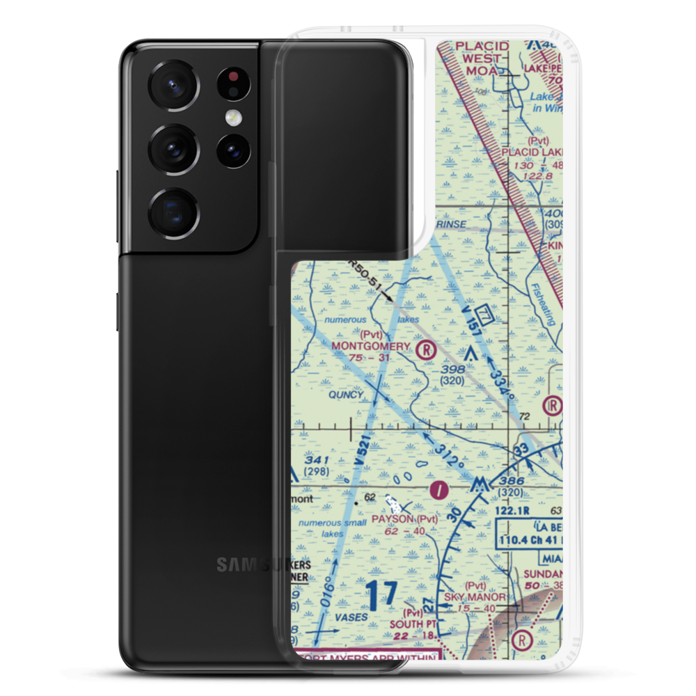 Montgomery Ranch Airport (FA64) VFR Sectional Samsung Case Samsung Galaxy S21 Ultra model shown