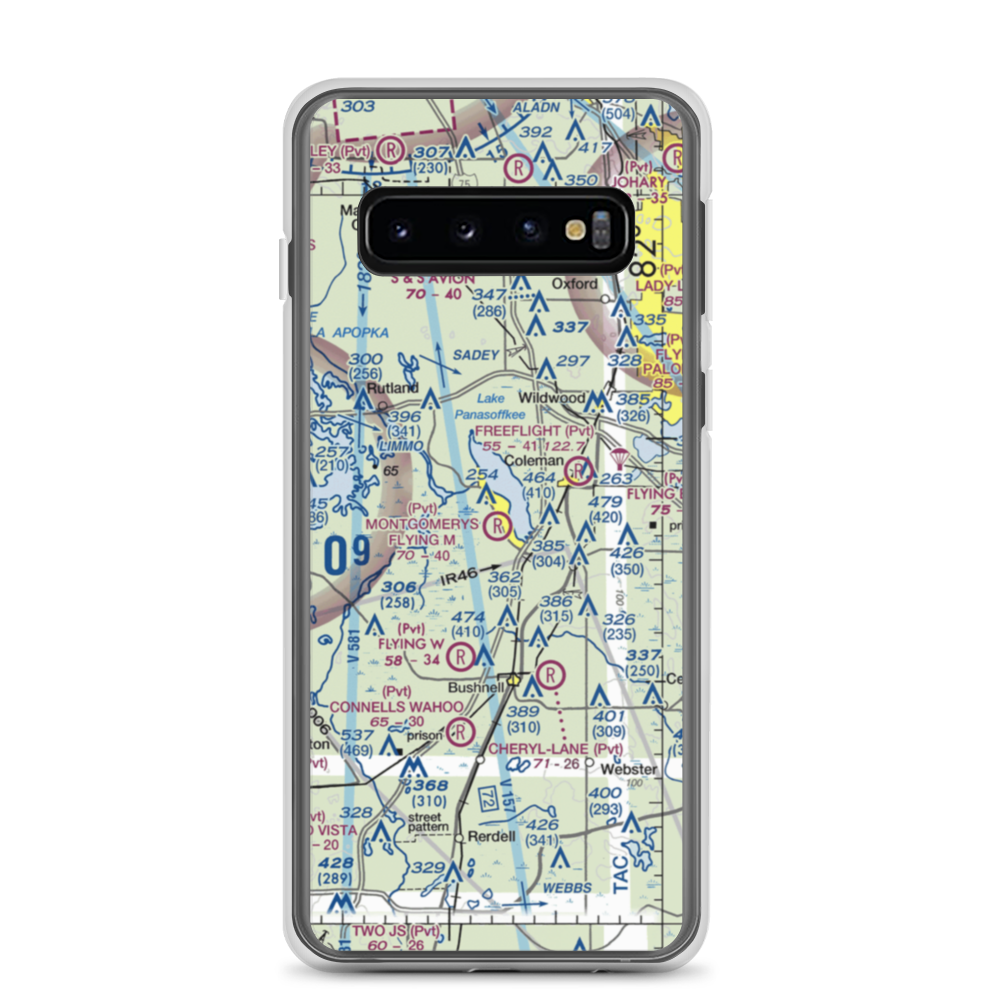 Montgomery's Flying M Ranch Airport (FD49) VFR Sectional Samsung Case Samsung Galaxy S10 model shown