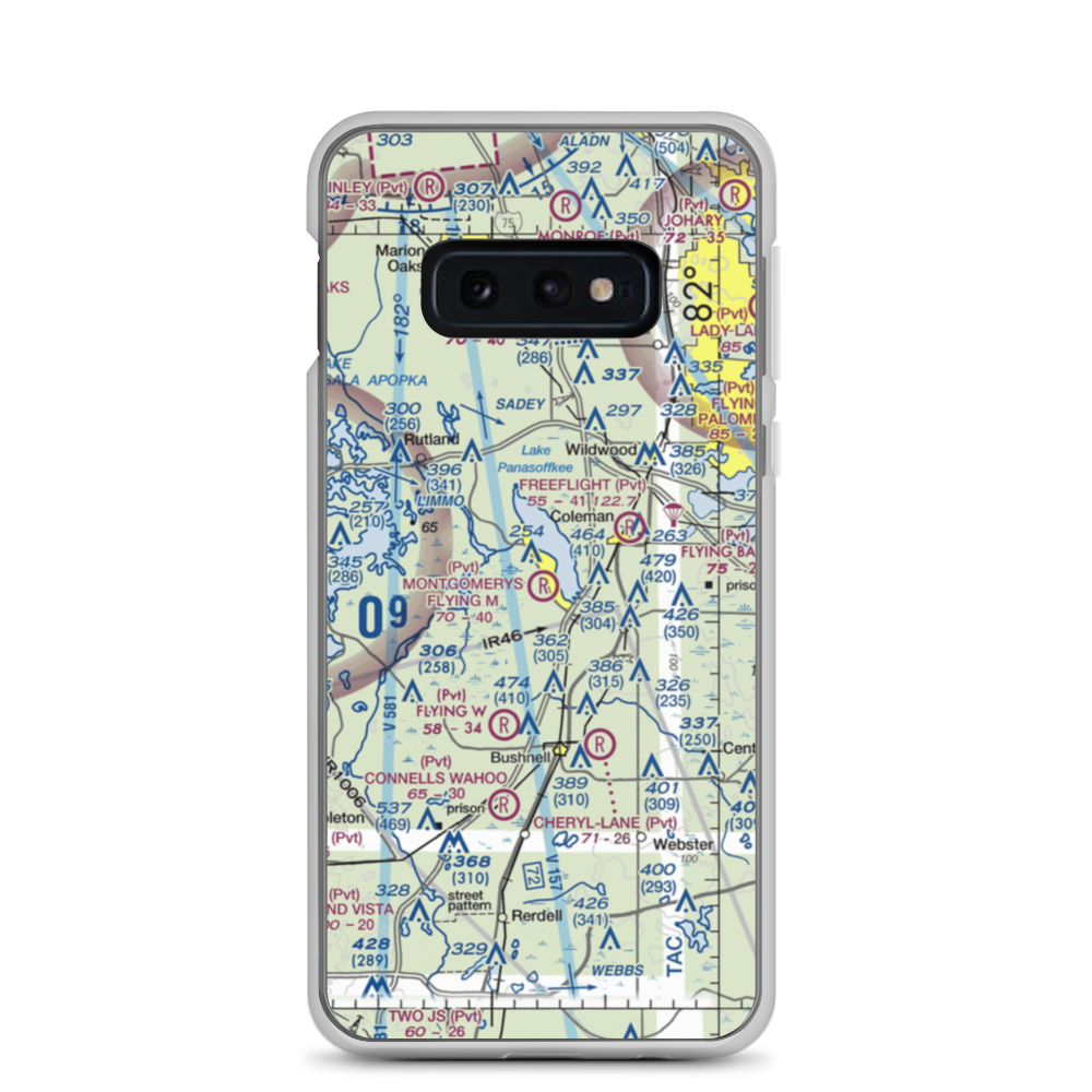 Montgomery's Flying M Ranch Airport (FD49) VFR Sectional Samsung Case Samsung Galaxy S10e model shown