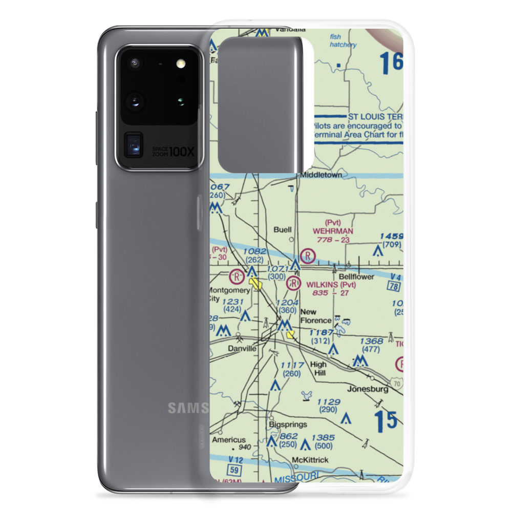 Montgomery-Wehrman Airport (4MO) VFR Sectional Samsung Case Samsung Galaxy S20 Ultra model shown