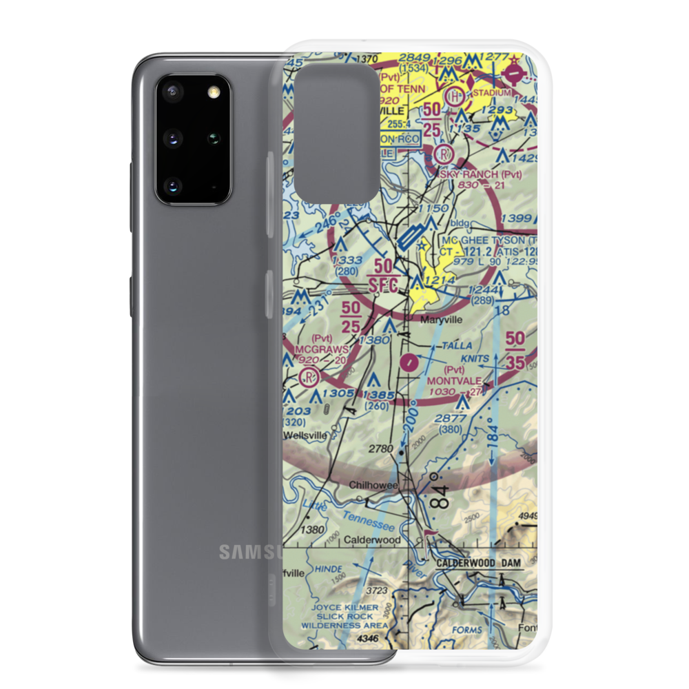 Montvale Airpark (TN87) VFR Sectional Samsung Case Samsung Galaxy S20 Plus model shown