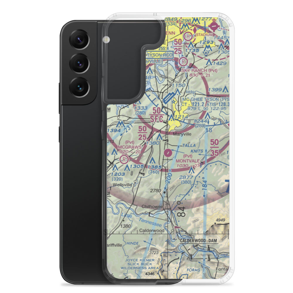 Montvale Airpark (TN87) VFR Sectional Samsung Case Samsung Galaxy S22 Plus model shown