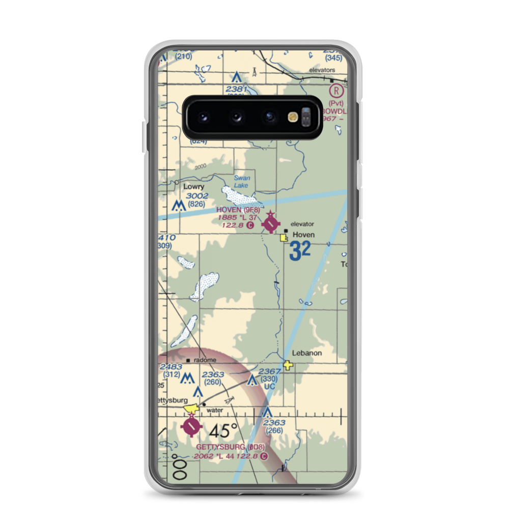 Monty Harer Airstrip (SD79) VFR Sectional Samsung Case Samsung Galaxy S10 model shown