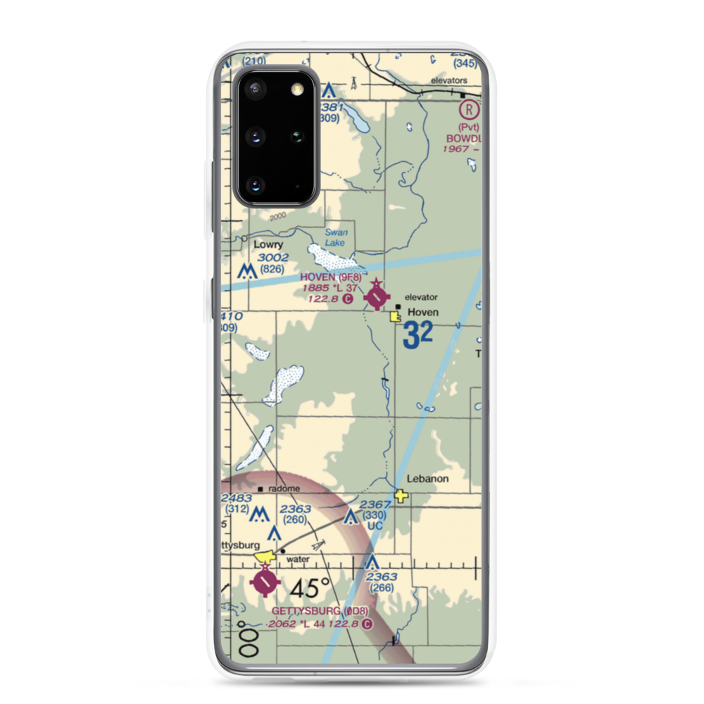 Monty Harer Airstrip (SD79) VFR Sectional Samsung Case Samsung Galaxy S20 Plus model shown
