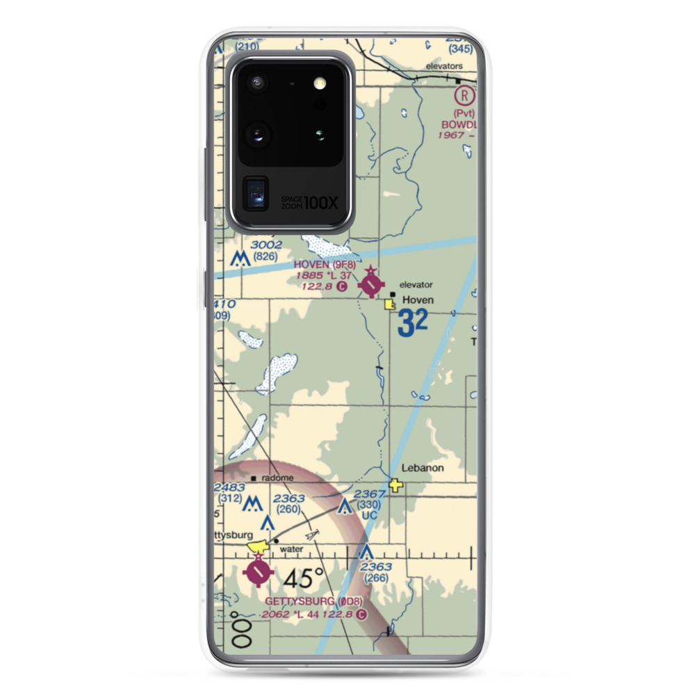 Monty Harer Airstrip (SD79) VFR Sectional Samsung Case Samsung Galaxy S20 Ultra model shown