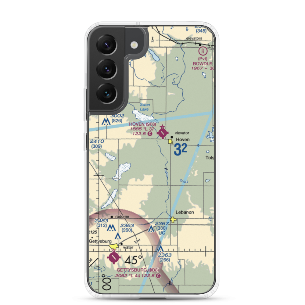 Monty Harer Airstrip (SD79) VFR Sectional Samsung Case Samsung Galaxy S22 Plus model shown