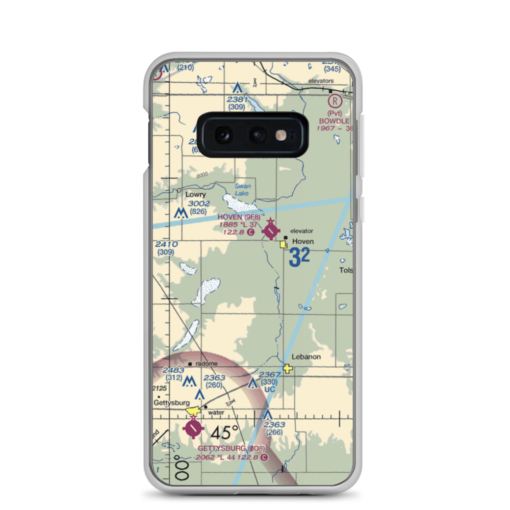 Monty Harer Airstrip (SD79) VFR Sectional Samsung Case Samsung Galaxy S10e model shown