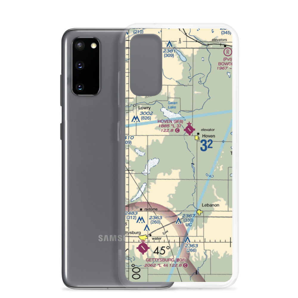 Monty Harer Airstrip (SD79) VFR Sectional Samsung Case Samsung Galaxy S20 model shown