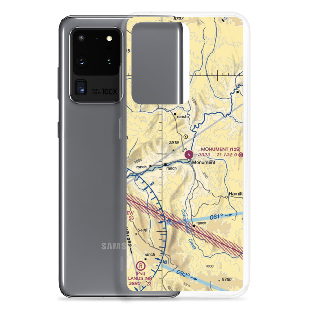 Monument Municipal Airport (12S) VFR Sectional Samsung Case Samsung Galaxy S20 Ultra model shown