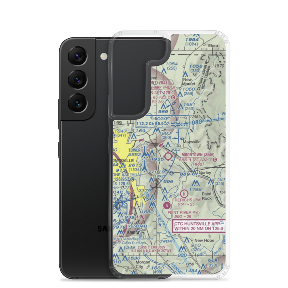 Moontown Airport (3M5) VFR Sectional Samsung Case Samsung Galaxy S22 model shown