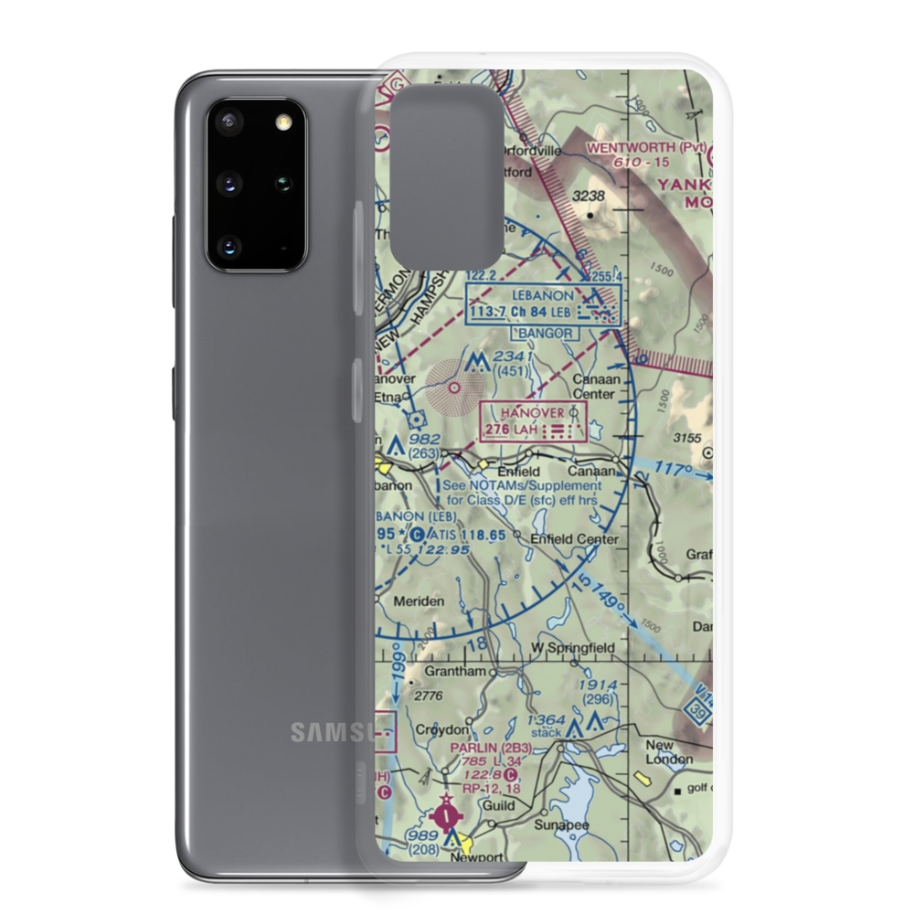 Moore Airfield (01NH) VFR Sectional Samsung Case Samsung Galaxy S20 Plus model shown