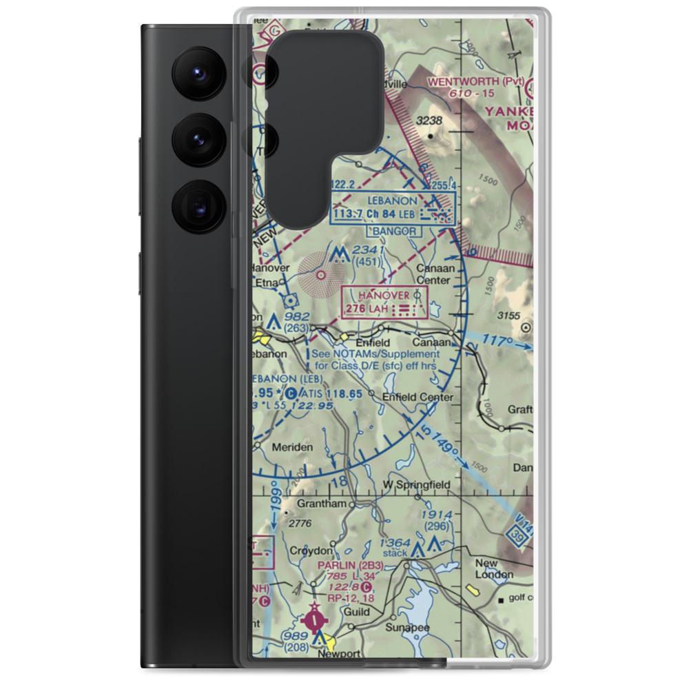 Moore Airfield (01NH) VFR Sectional Samsung Case Samsung Galaxy S22 Ultra model shown