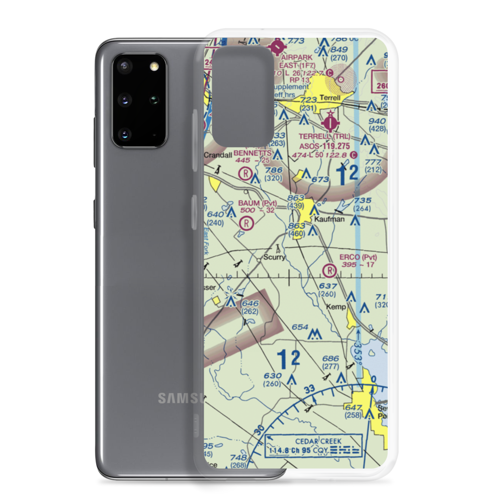 Moore Airport (8TS6) VFR Sectional Samsung Case Samsung Galaxy S20 Plus model shown