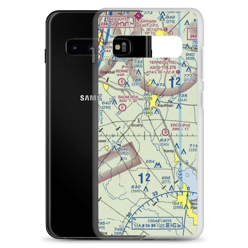 Moore Airport (8TS6) VFR Sectional Samsung Case Samsung Galaxy S10+ model shown