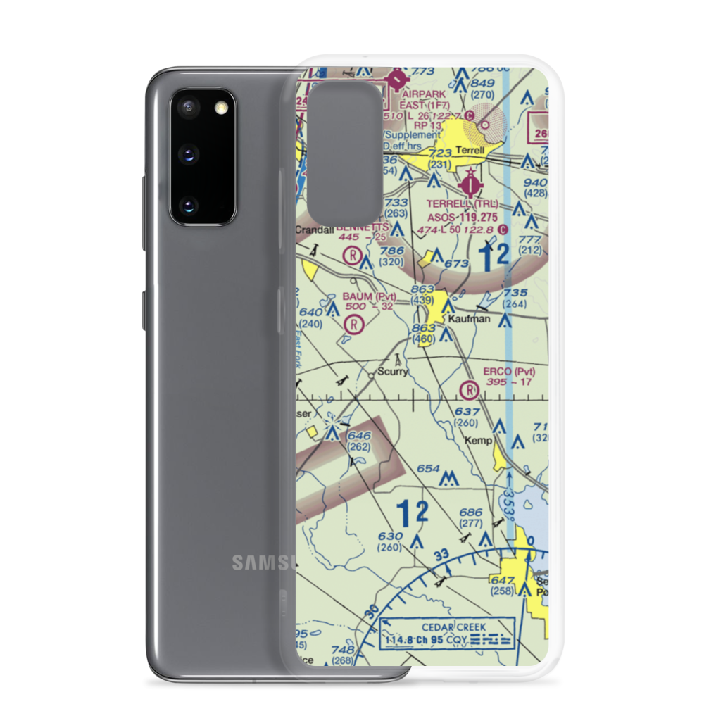 Moore Airport (8TS6) VFR Sectional Samsung Case Samsung Galaxy S20 model shown