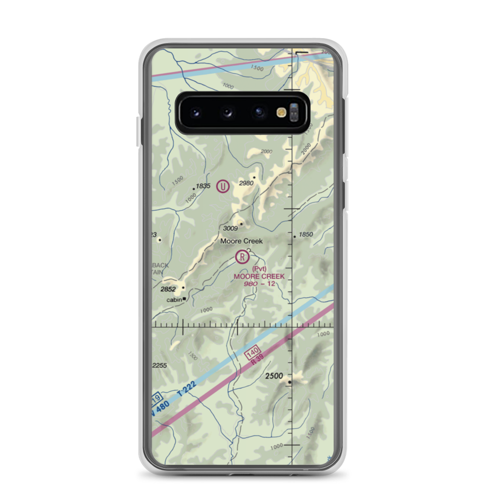 Moore Creek Airport (99AK) VFR Sectional Samsung Case Samsung Galaxy S10 model shown