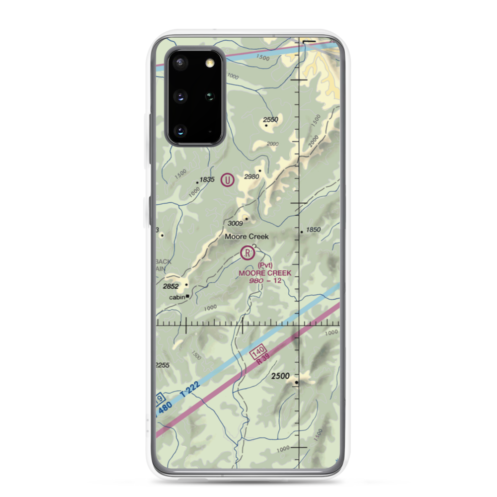 Moore Creek Airport (99AK) VFR Sectional Samsung Case Samsung Galaxy S20 Plus model shown