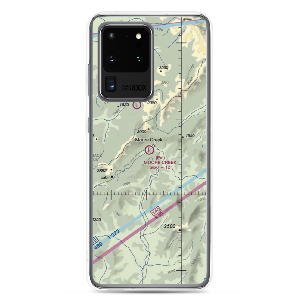 Moore Creek Airport (99AK) VFR Sectional Samsung Case Samsung Galaxy S20 Ultra model shown
