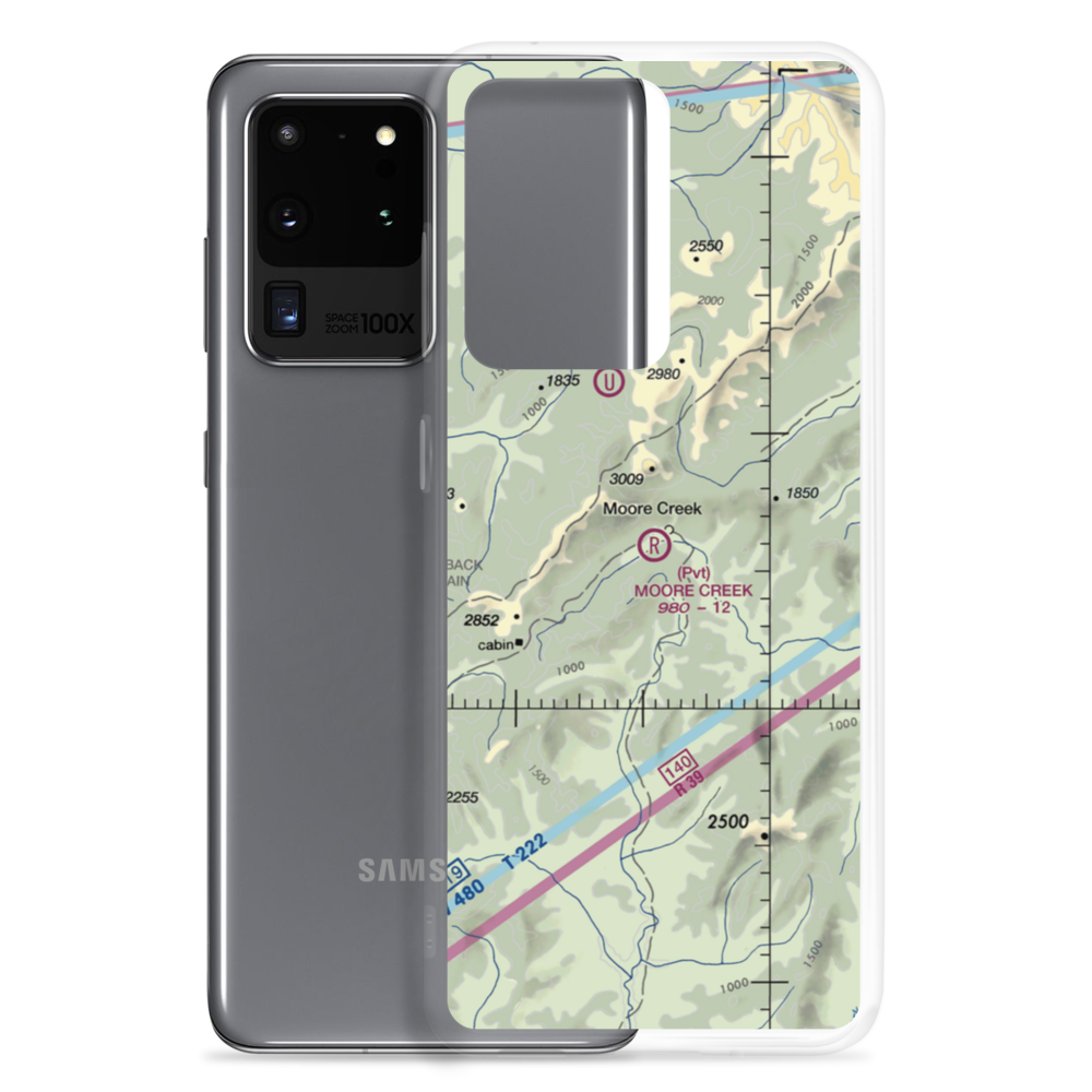 Moore Creek Airport (99AK) VFR Sectional Samsung Case Samsung Galaxy S20 Ultra model shown