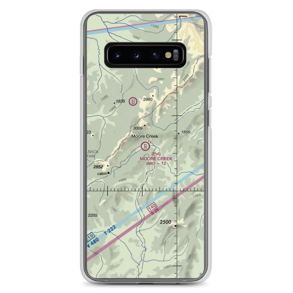 Moore Creek Airport (99AK) VFR Sectional Samsung Case Samsung Galaxy S10+ model shown