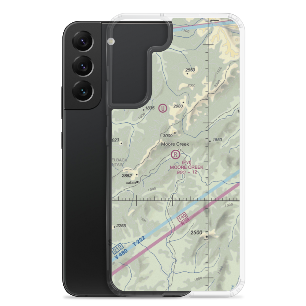 Moore Creek Airport (99AK) VFR Sectional Samsung Case Samsung Galaxy S22 Plus model shown