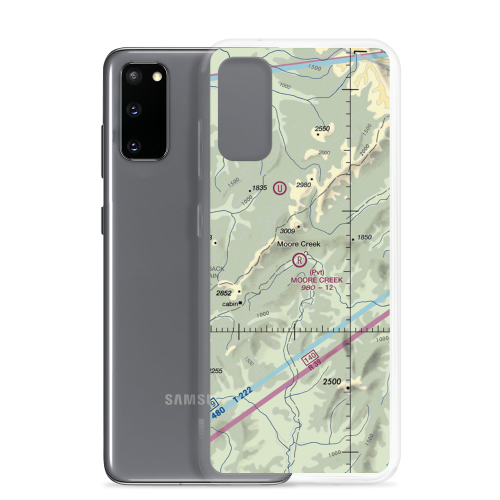 Moore Creek Airport (99AK) VFR Sectional Samsung Case Samsung Galaxy S20 model shown
