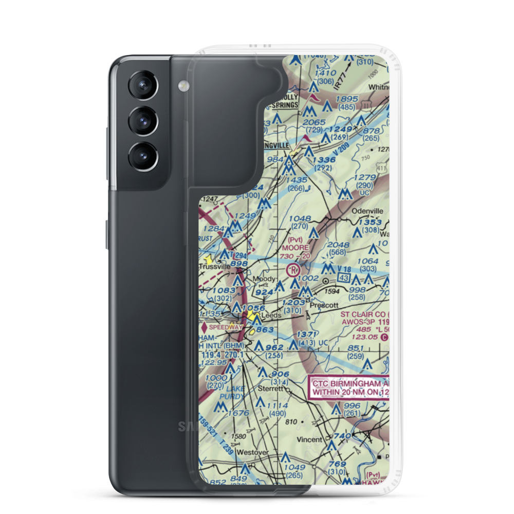 Moore Field (1AL8) VFR Sectional Samsung Case Samsung Galaxy S21 model shown