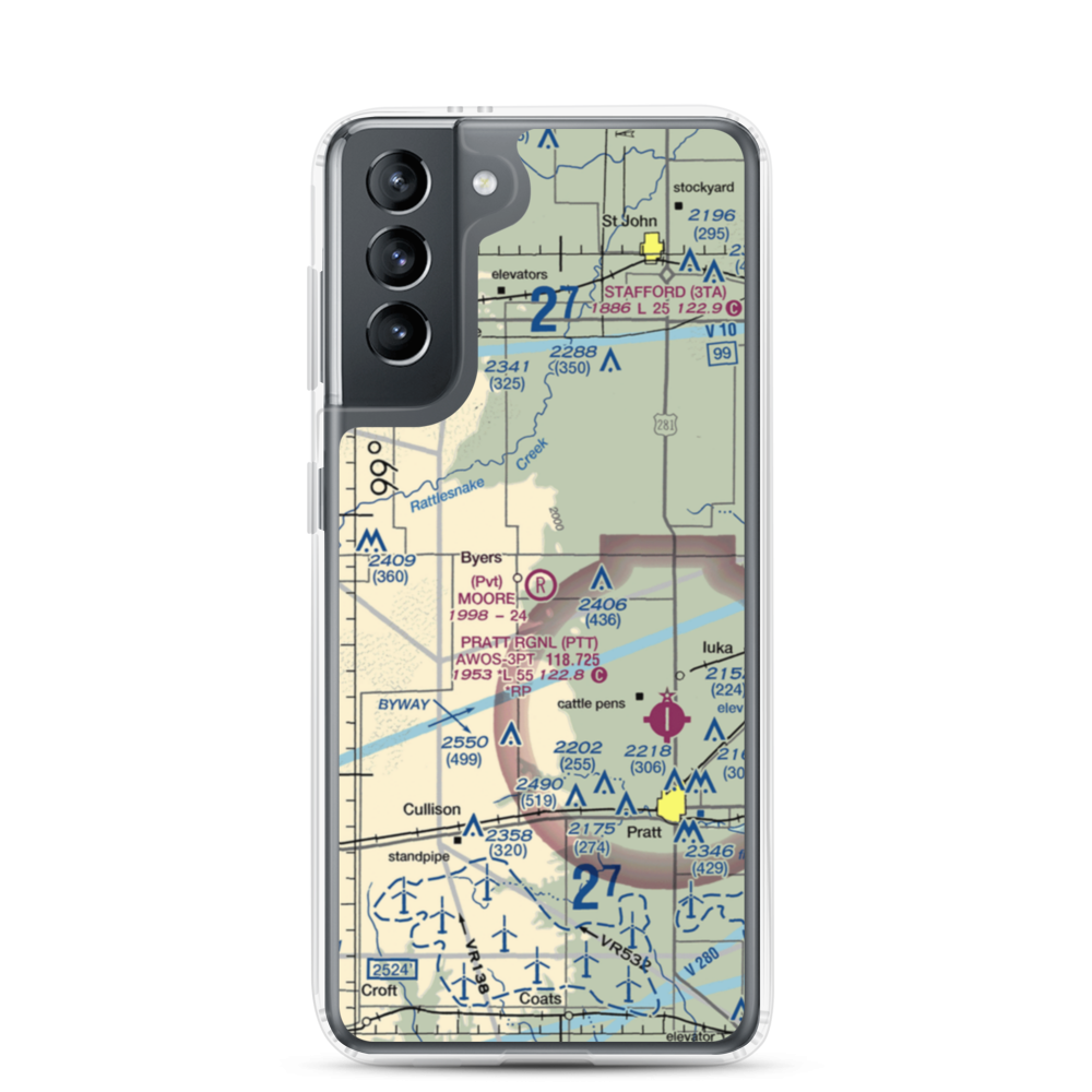 Moore Field (SN48) VFR Sectional Samsung Case Samsung Galaxy S21 model shown