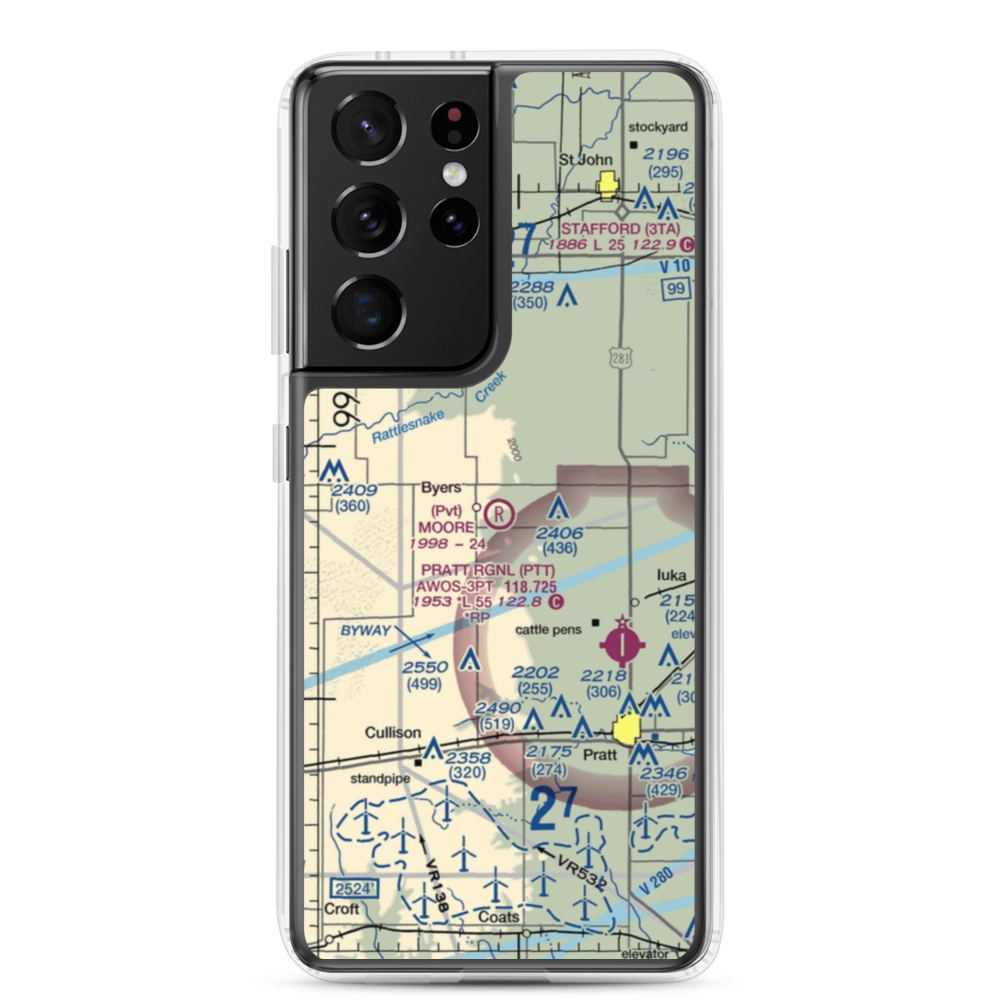 Moore Field (SN48) VFR Sectional Samsung Case Samsung Galaxy S21 Ultra model shown