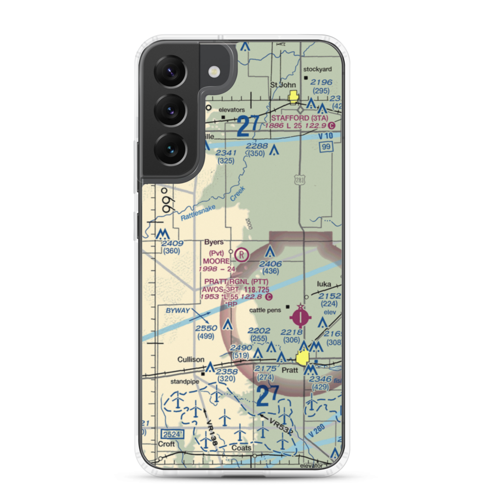 Moore Field (SN48) VFR Sectional Samsung Case Samsung Galaxy S22 Plus model shown