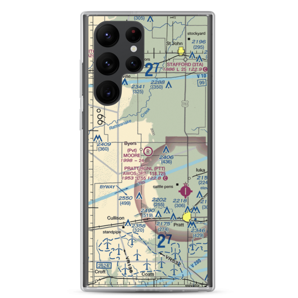Moore Field (SN48) VFR Sectional Samsung Case Samsung Galaxy S22 Ultra model shown