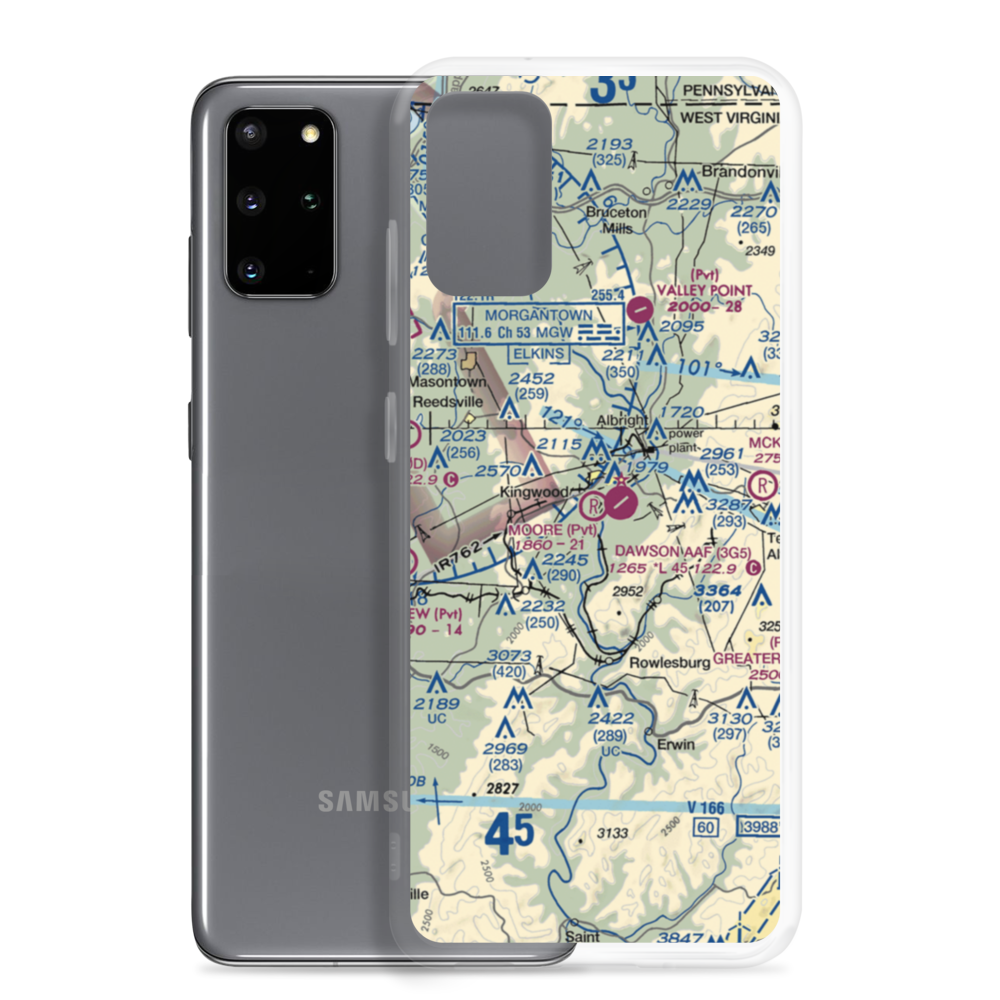 Moore Field (WV19) VFR Sectional Samsung Case Samsung Galaxy S20 Plus model shown