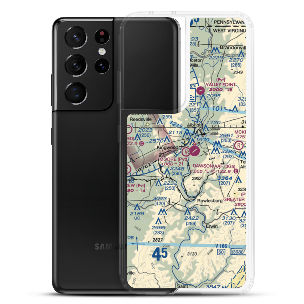 Moore Field (WV19) VFR Sectional Samsung Case Samsung Galaxy S21 Ultra model shown