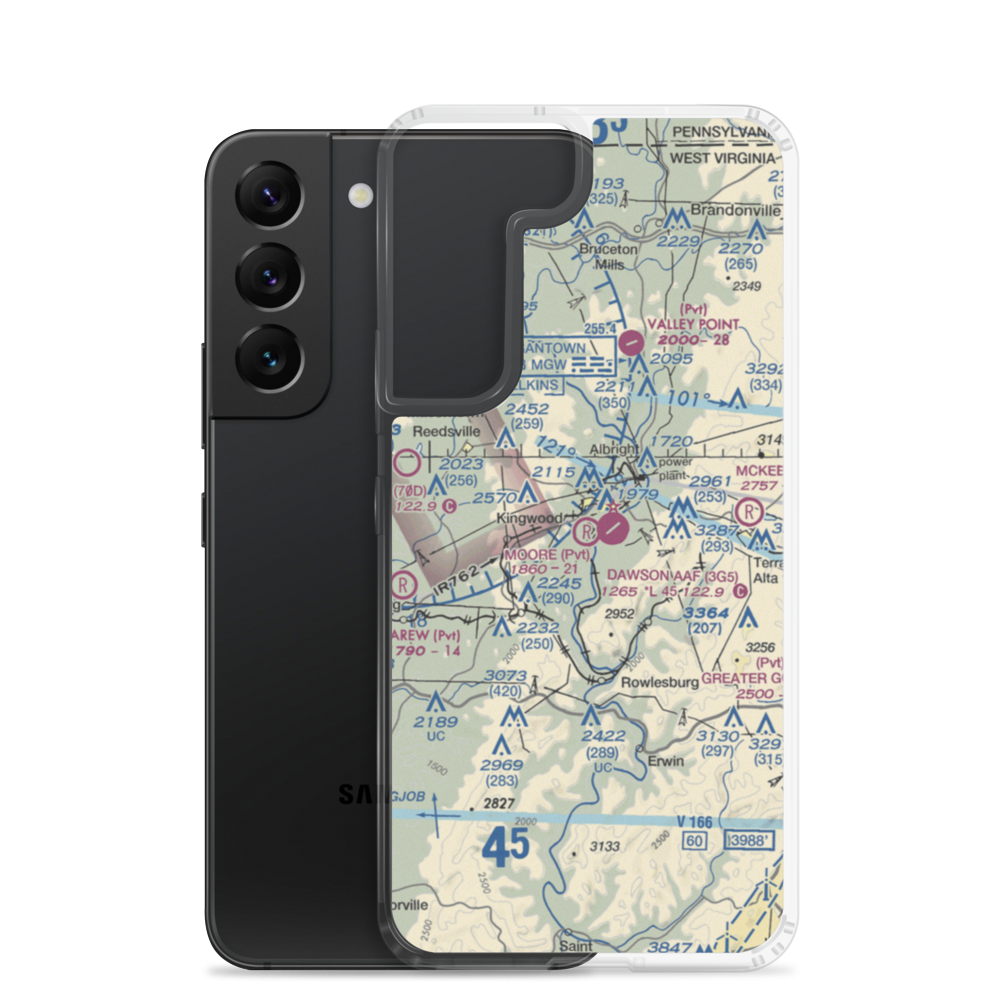 Moore Field (WV19) VFR Sectional Samsung Case Samsung Galaxy S22 model shown