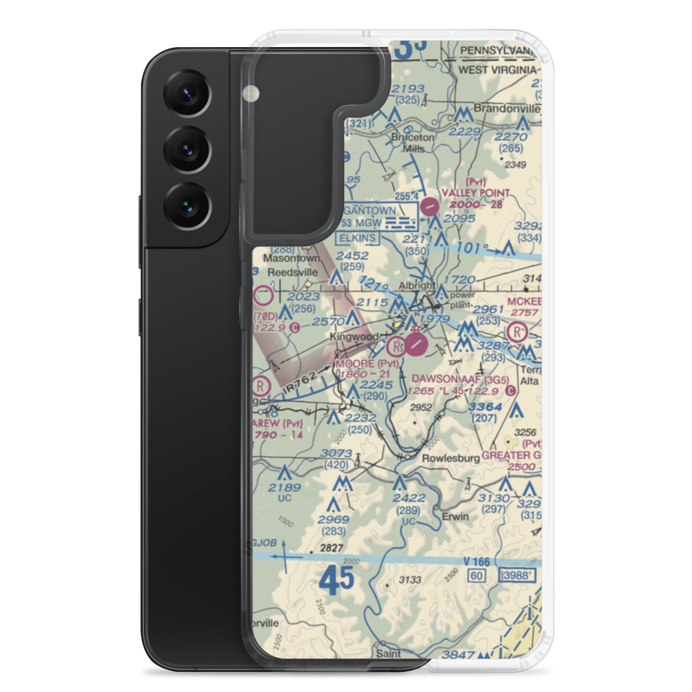 Moore Field (WV19) VFR Sectional Samsung Case Samsung Galaxy S22 Plus model shown