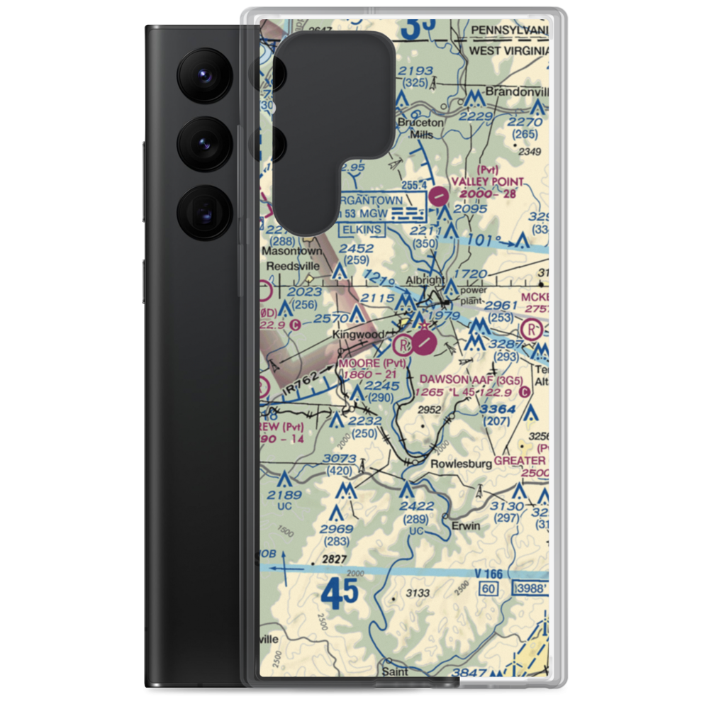 Moore Field (WV19) VFR Sectional Samsung Case Samsung Galaxy S22 Ultra model shown