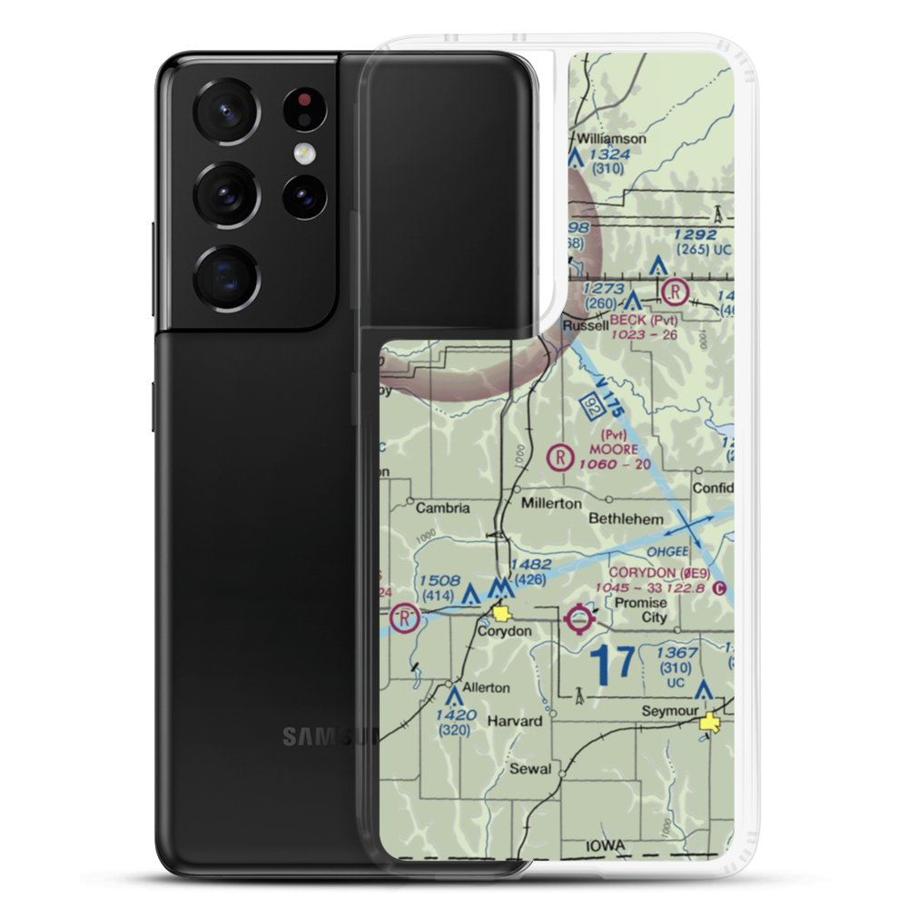 Moore Private Airport (0IA5) VFR Sectional Samsung Case Samsung Galaxy S21 Ultra model shown