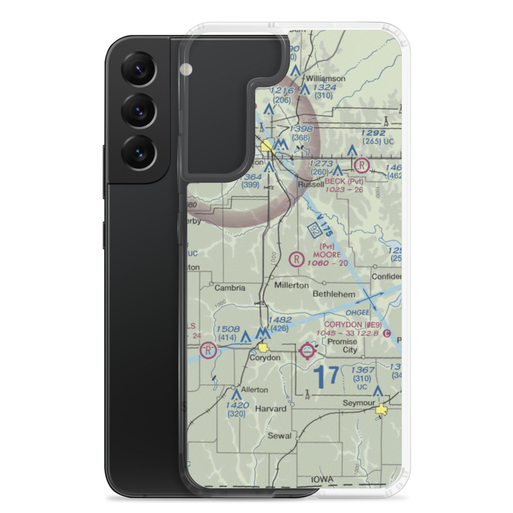 Moore Private Airport (0IA5) VFR Sectional Samsung Case Samsung Galaxy S22 Plus model shown