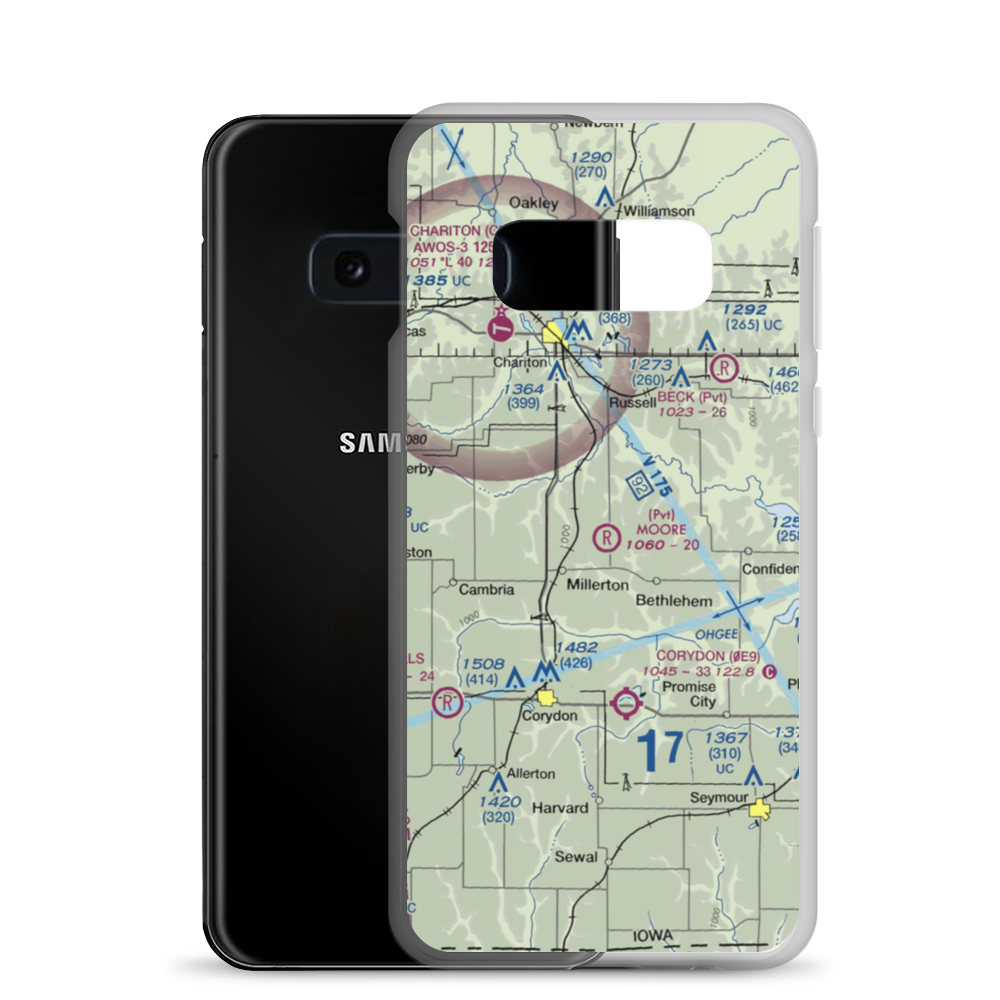 Moore Private Airport (0IA5) VFR Sectional Samsung Case Samsung Galaxy S10e model shown