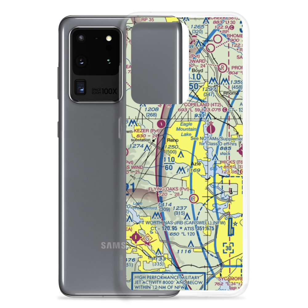 Moore Private Airport (73TE) VFR Sectional Samsung Case Samsung Galaxy S20 Ultra model shown