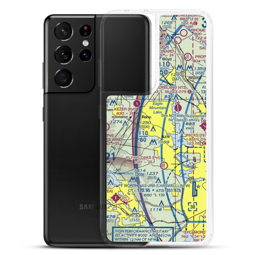 Moore Private Airport (73TE) VFR Sectional Samsung Case Samsung Galaxy S21 Ultra model shown