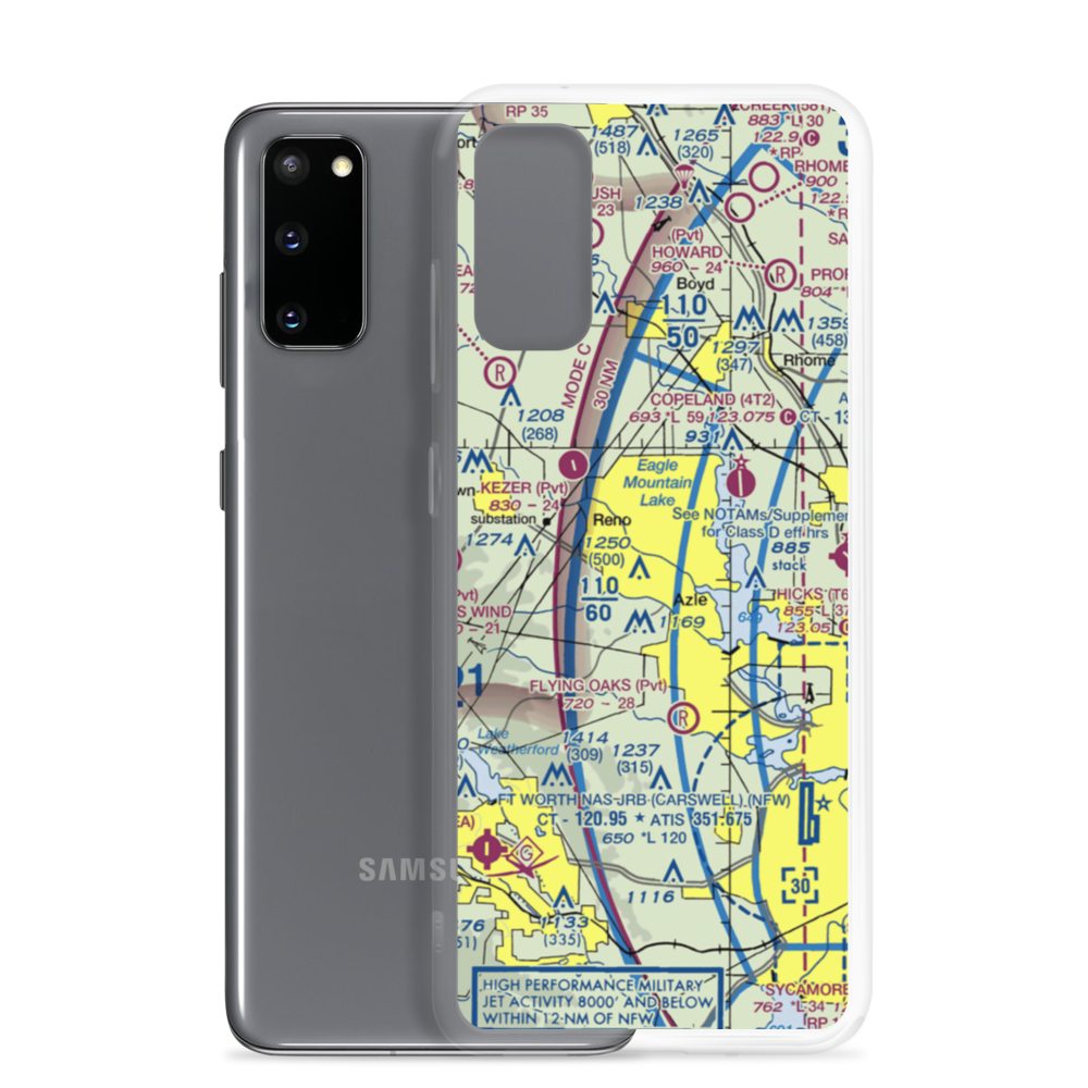 Moore Private Airport (73TE) VFR Sectional Samsung Case Samsung Galaxy S20 model shown
