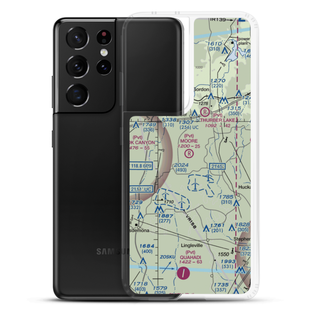 Moore Ranch Airport (83TS) VFR Sectional Samsung Case Samsung Galaxy S21 Ultra model shown