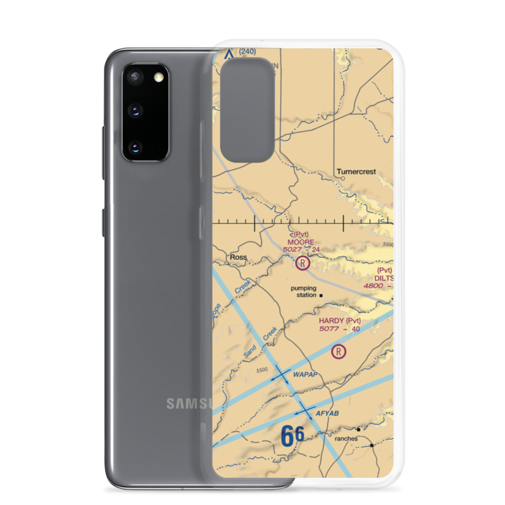Moore Ranch Airport (84WY) VFR Sectional Samsung Case Samsung Galaxy S20 model shown