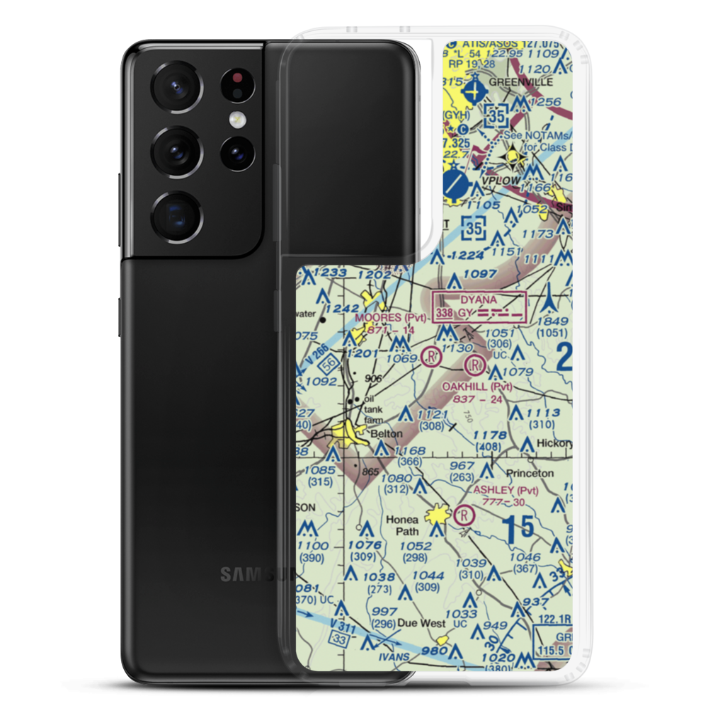 Moore's Field (SC43) VFR Sectional Samsung Case Samsung Galaxy S21 Ultra model shown