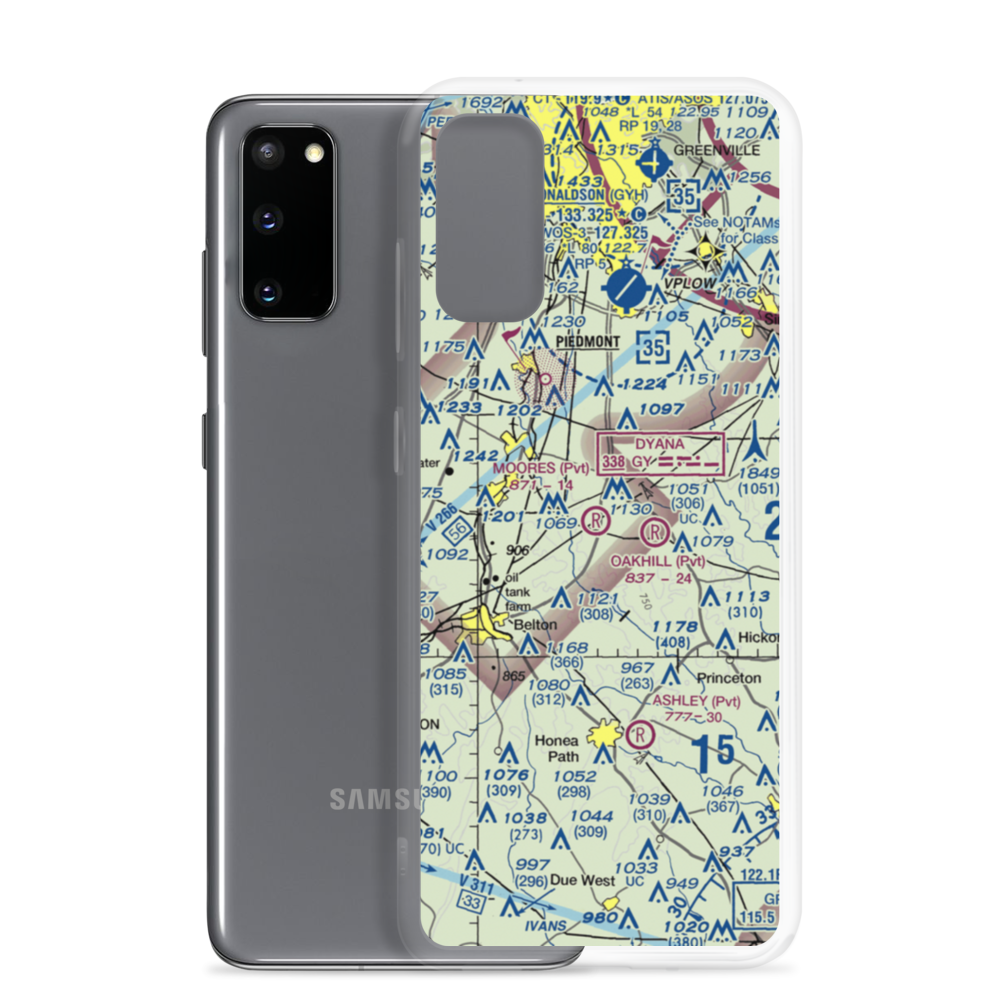 Moore's Field (SC43) VFR Sectional Samsung Case Samsung Galaxy S20 model shown