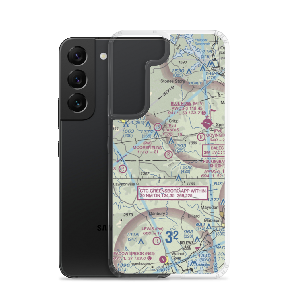 Moorefield's Airstrip (VA27) VFR Sectional Samsung Case Samsung Galaxy S22 model shown