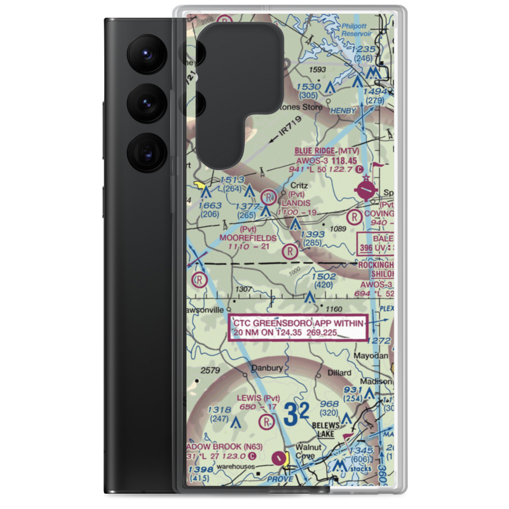 Moorefield's Airstrip (VA27) VFR Sectional Samsung Case Samsung Galaxy S22 Ultra model shown